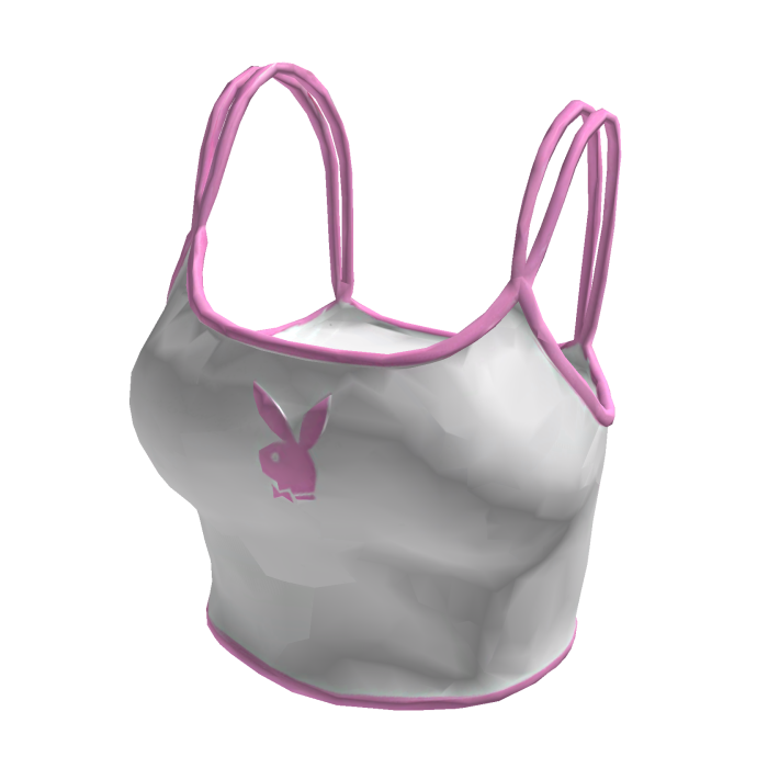 play bunny pink and white tank