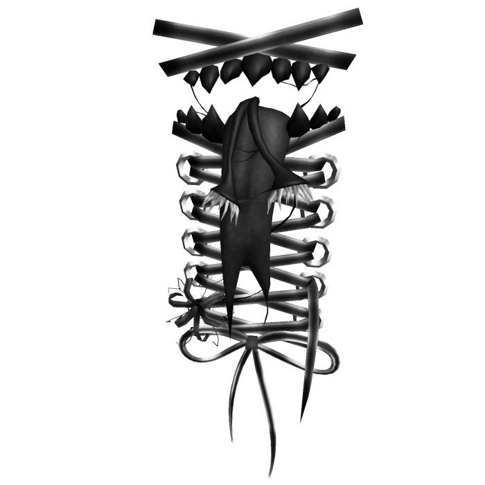 Black Creepycore Back Monster Stitches