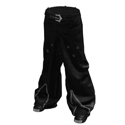 Black Y2K Grunge Leather Baggy Pants | Roblox Item - Rolimon's