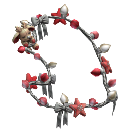 Silver Red Christmas Star Garland