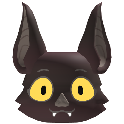 Brown-Gray Furry Bat Head
