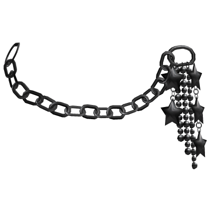 1.0 Black Star Y2K Emo Goth Metal Waist Chain