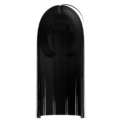 Long Straight Sleek Hair (Black) Roblox item