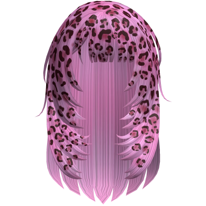 Pink 2000s Stylish vkei Leopard Print Girl Hair Roblox item