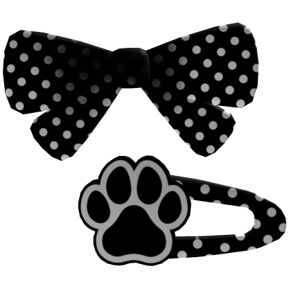 cute black and white polka dot bows