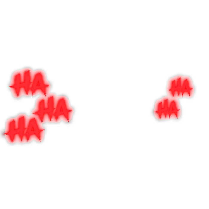 Emissive Red Neon HAHAHA Jester/Joker Halloween