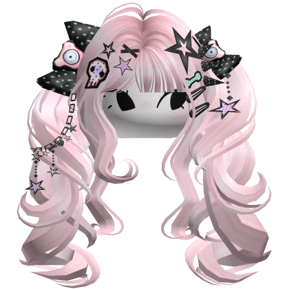 ♡ Scene Fluffy Gyaru Pigtails (Pastel Goth)