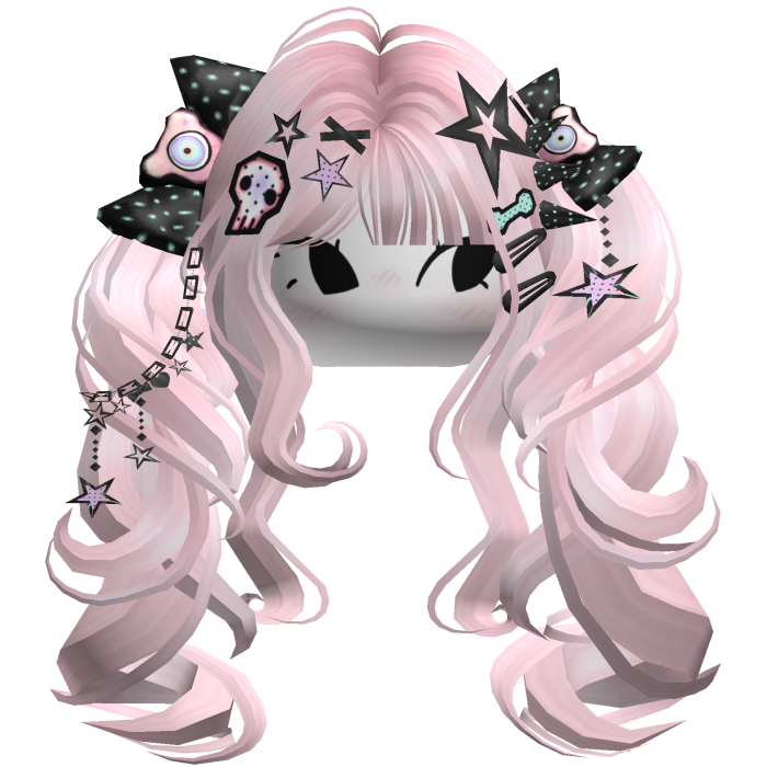 ♡ Scene Fluffy Gyaru Pigtails (Pastel Goth)