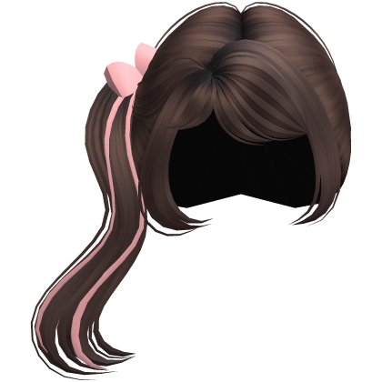 ♡ : a cute hair side tails w bow Roblox item