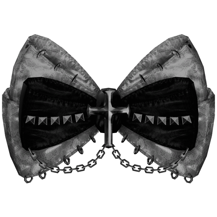 y2k White & Black Haunted Bow