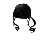 Beads Ponytail With pink hairtie