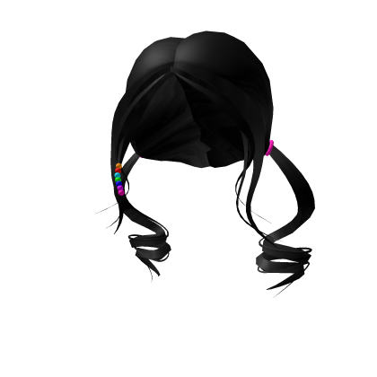 Beads Ponytail With pink hairtie thumbnail