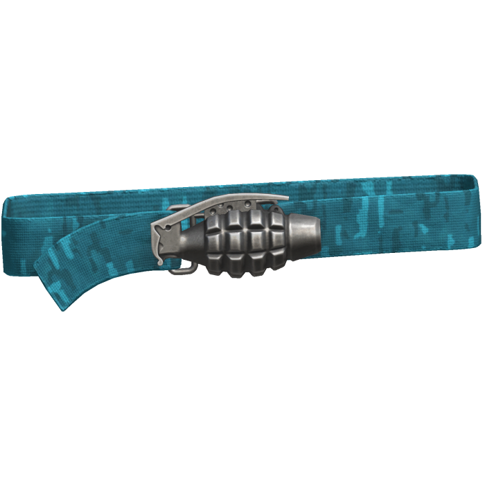 Y2k Grunge Grenade Belt Blue Camo 1.0