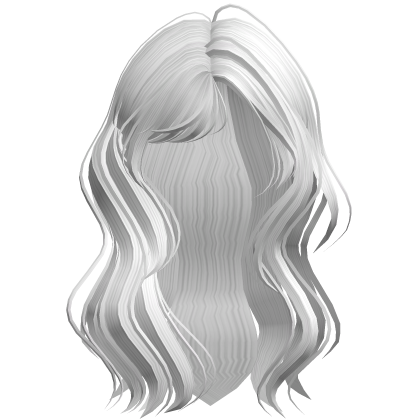 Cute Wispy Bangs Wavy Hair (White) Roblox item
