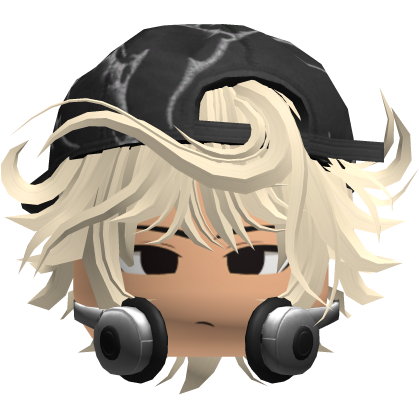 Grunge Moe Light Blonde Wavy Hair /w Hat