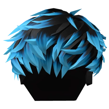 Fluffy Messy Cool Boy Hair light Blue | Roblox Item - Rolimon's