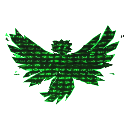 Green Hacker Cartoony Phoenix Wings  Roblox item