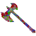 🌈8-Bit Rainbow Barf Axe