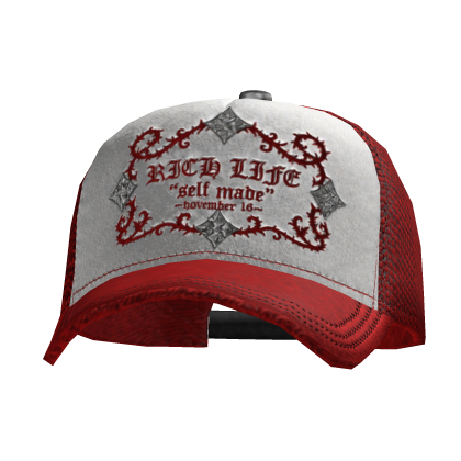 Gorra Barbas Hats Rich Life Red