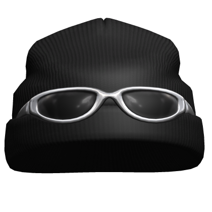 Black Beanie With Grey Raised Shades Roblox item