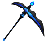 Blue Scythe with Flame