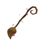 Halloween flower witch broom