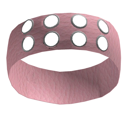 Cute Silver Holes Emo Goth Headband (pink)