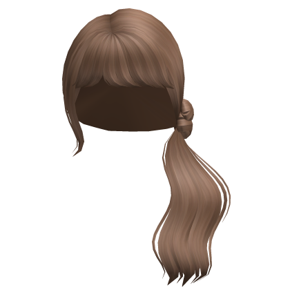 light brown sweet low side ponytail hair Roblox item