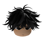 Cabelo preto bagunçado com Rosto irritado