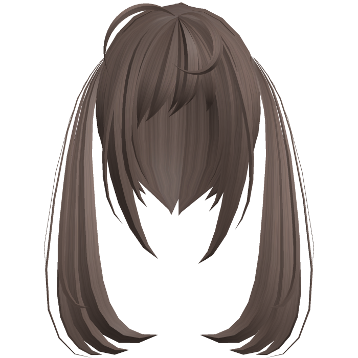 thick messy anime moe pigtails brown