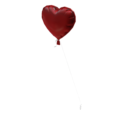 Red Heart Balloon [Hand Held]