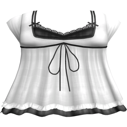pretty gothic ruffled dress w tank top white 3
