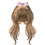 🍀Heart Ribbon Ponytail (Honey Blonde)