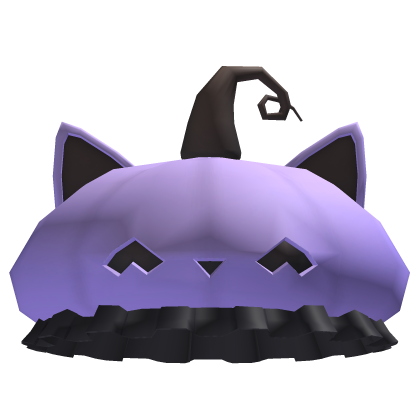 Purple Halloween Pumpkin Cat Hat