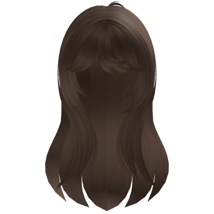 sweet overgrown messy straight hair in brown
