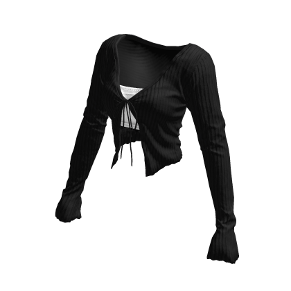 Black Sweater w/ Crop Top 🫐