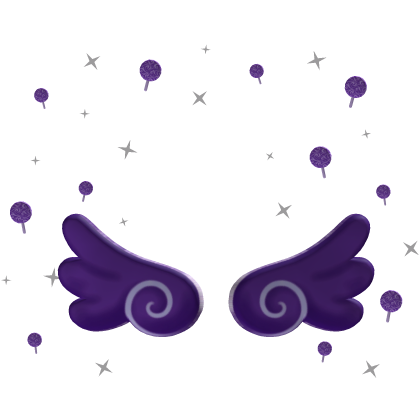 Purple Angel Wings and Lollipop Aura Roblox item