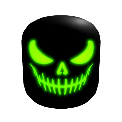 [EMISSIVE] Glowing Green Skeleton Face