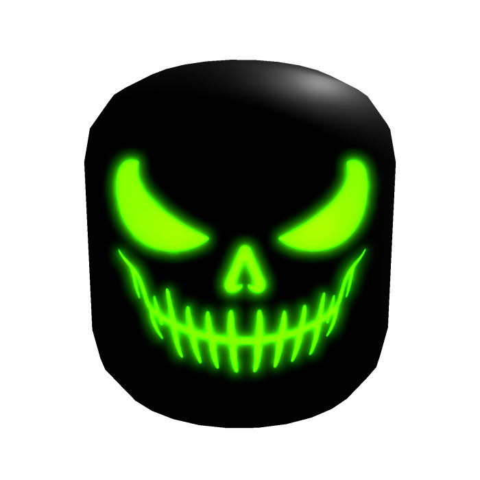 [EMISSIVE] Glowing Green Skeleton Face