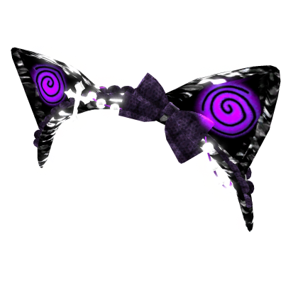 Gothic Cat Ears Headband Purple [Glowing]