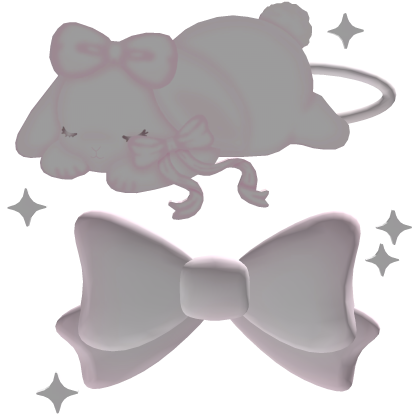 . ‿ ♡ cute baby pink bunny clip & bow ⊹ . Roblox item