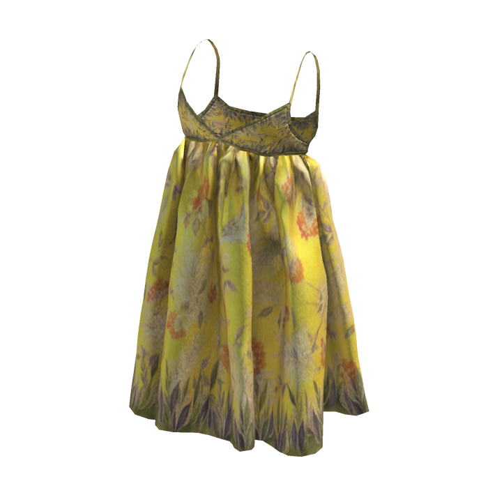 floral ruffled babydoll dress (yellow)