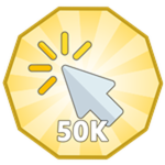 50,000 Button Clicks!