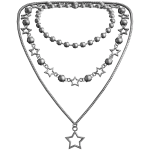 Y2K Star Silver Layered Necklace 3.0