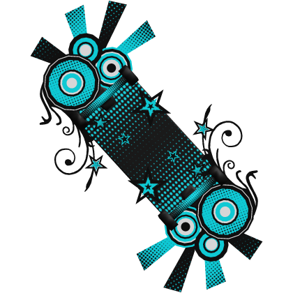 Cyan Frutiger Metro Skateboard Roblox item