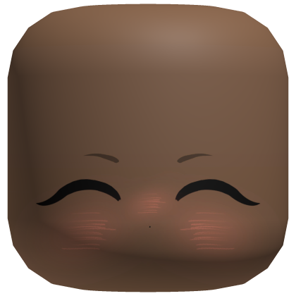 Chibi Chubby Baby Blush Face Mask Brown Skin Tone Roblox item