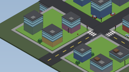 Low Poly City Map Town Street Buildings Kit preview 8