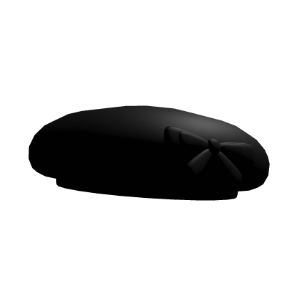 Black Beret With Black Ribbon  Roblox item