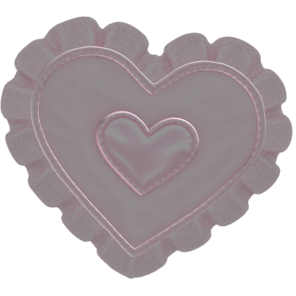 ♡ cute pink lace heart face patch