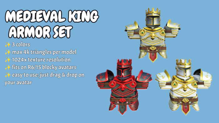 [R15/R6] Medieval king armor set preview 1